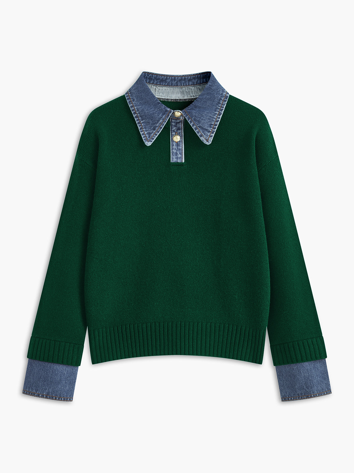 2 in 1 Panel Lapel Relaxed Sweater — image 12