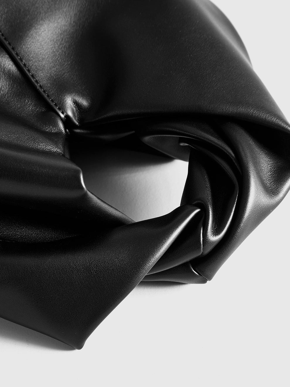 PU Leather Handbag with Twisted Top Handle, image 5