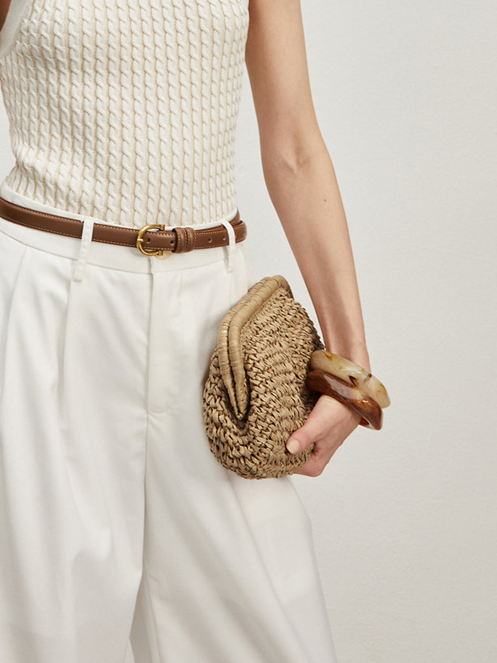 Straw Clutch Bag, image 3