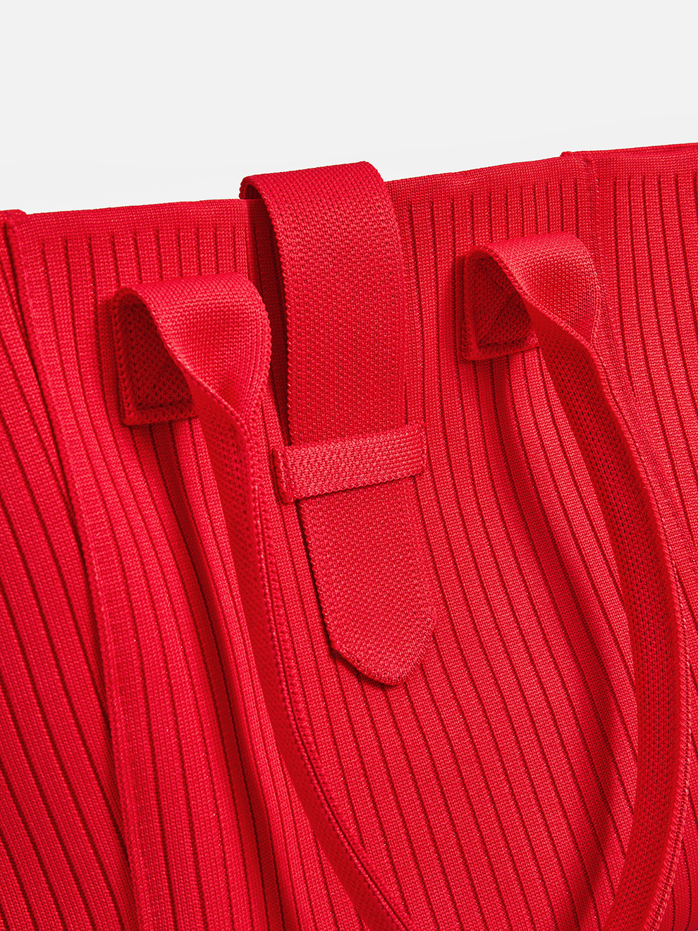 Ribbed Knitted Large Casual Tote Handbag, image 4