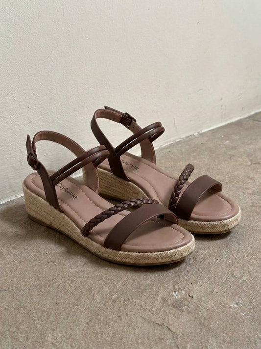 Braided Wedge Sandal — realistic product photo
