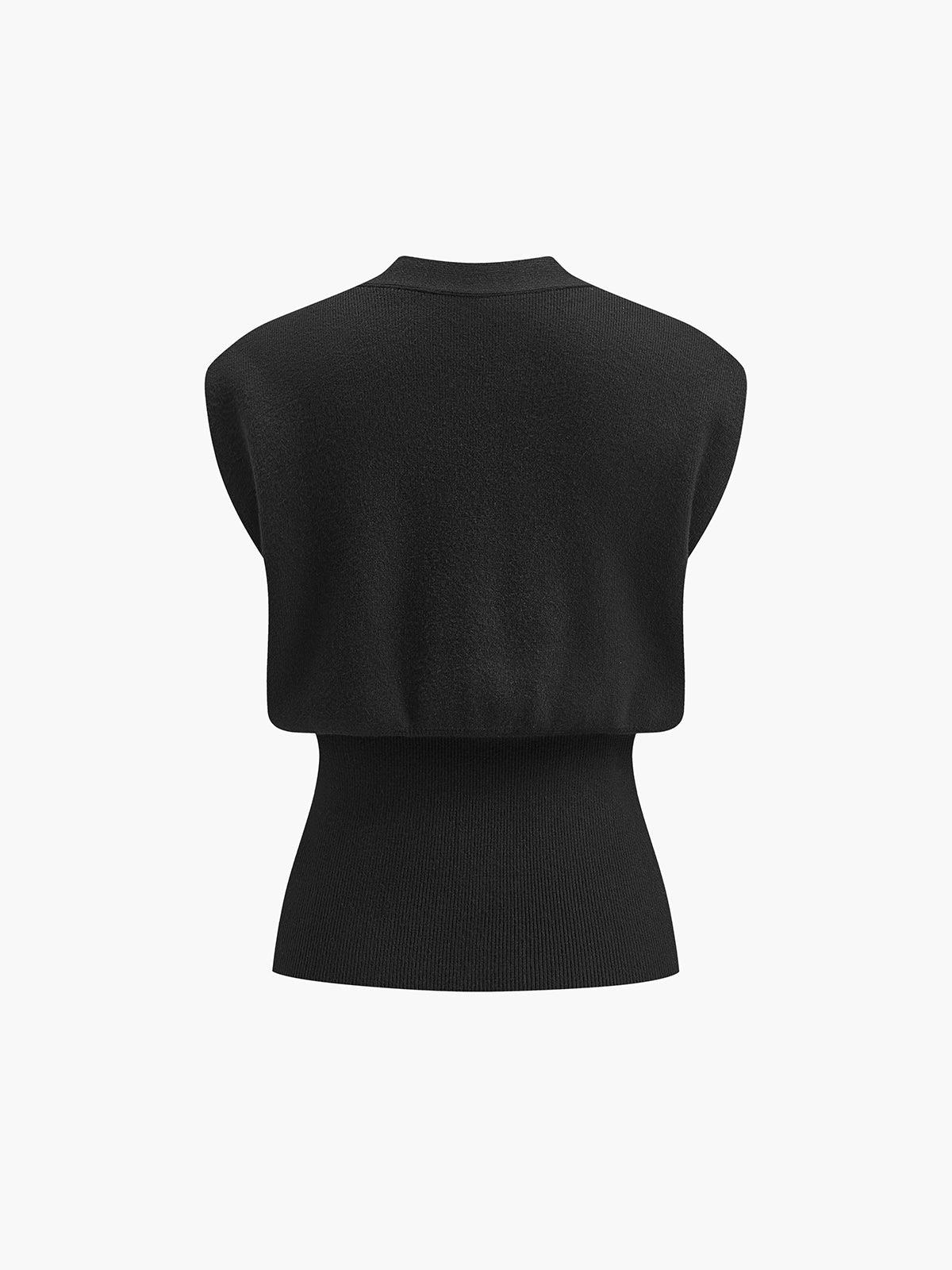 V-Neck Buttoned Detail Sweater Vest — image 8