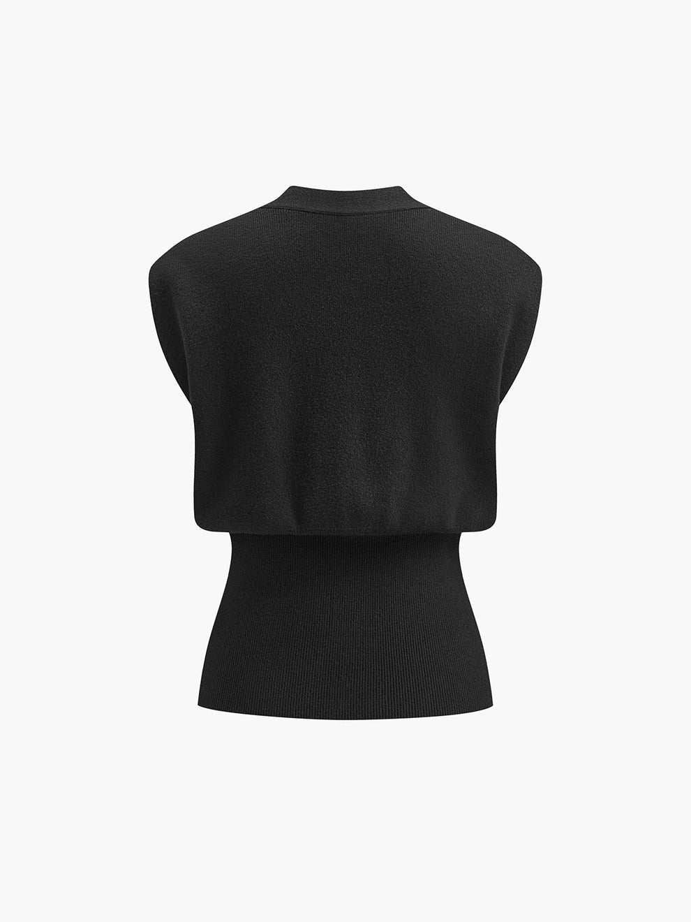 V-Neck Buttoned Detail Sweater Vest — image 8
