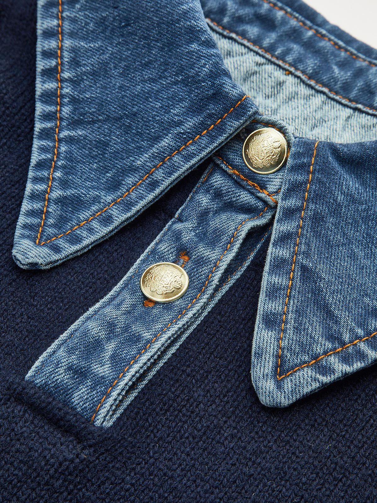 2 in 1 Panel Lapel Relaxed Sweater — image 4