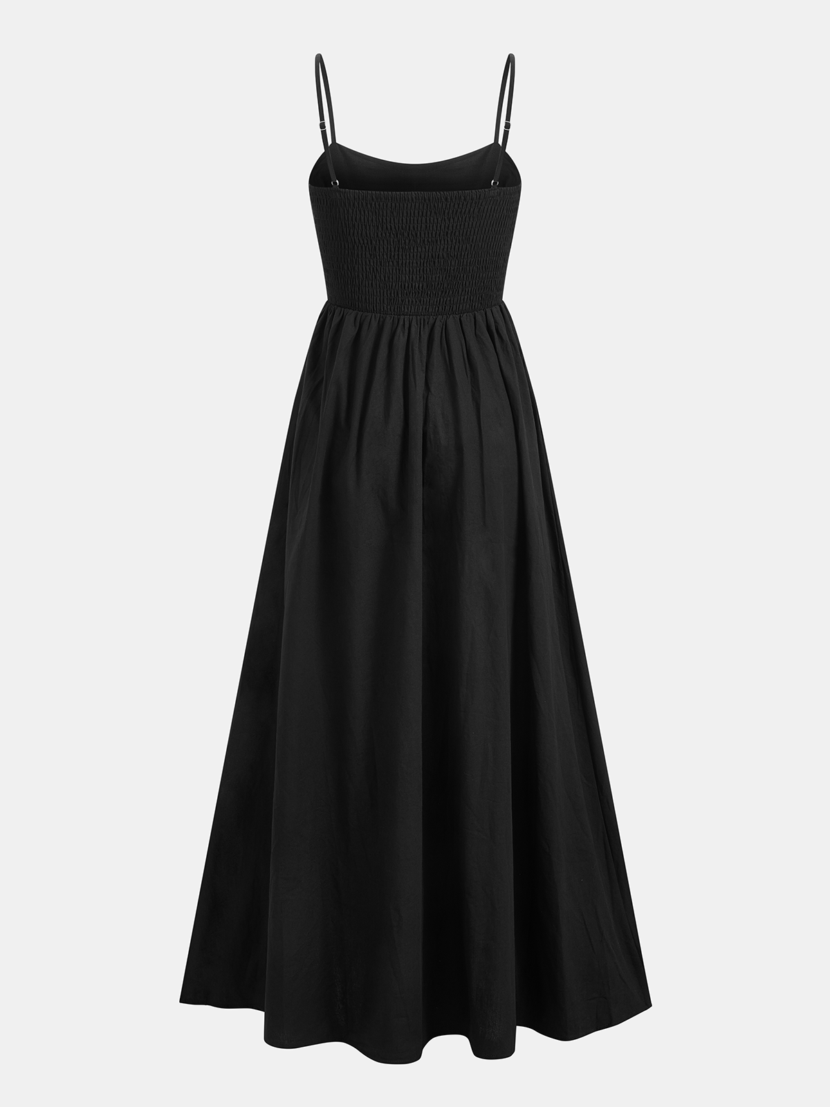 Cotton Sleeveless Pockets Cutout Long Dress — image 5