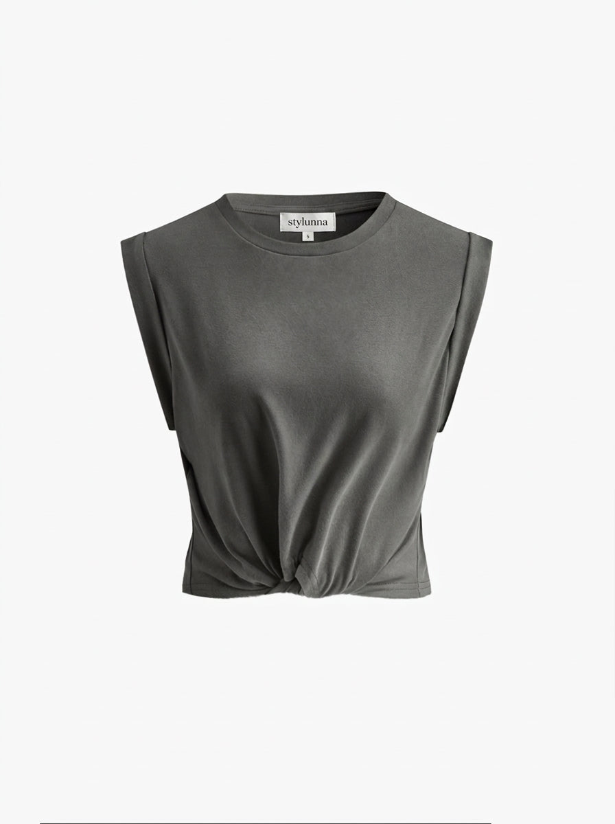Cotton Knotted T-Shirt — image 6