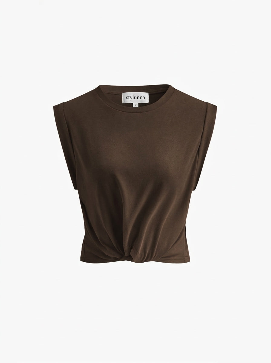 Cotton Knotted T-Shirt — image 8