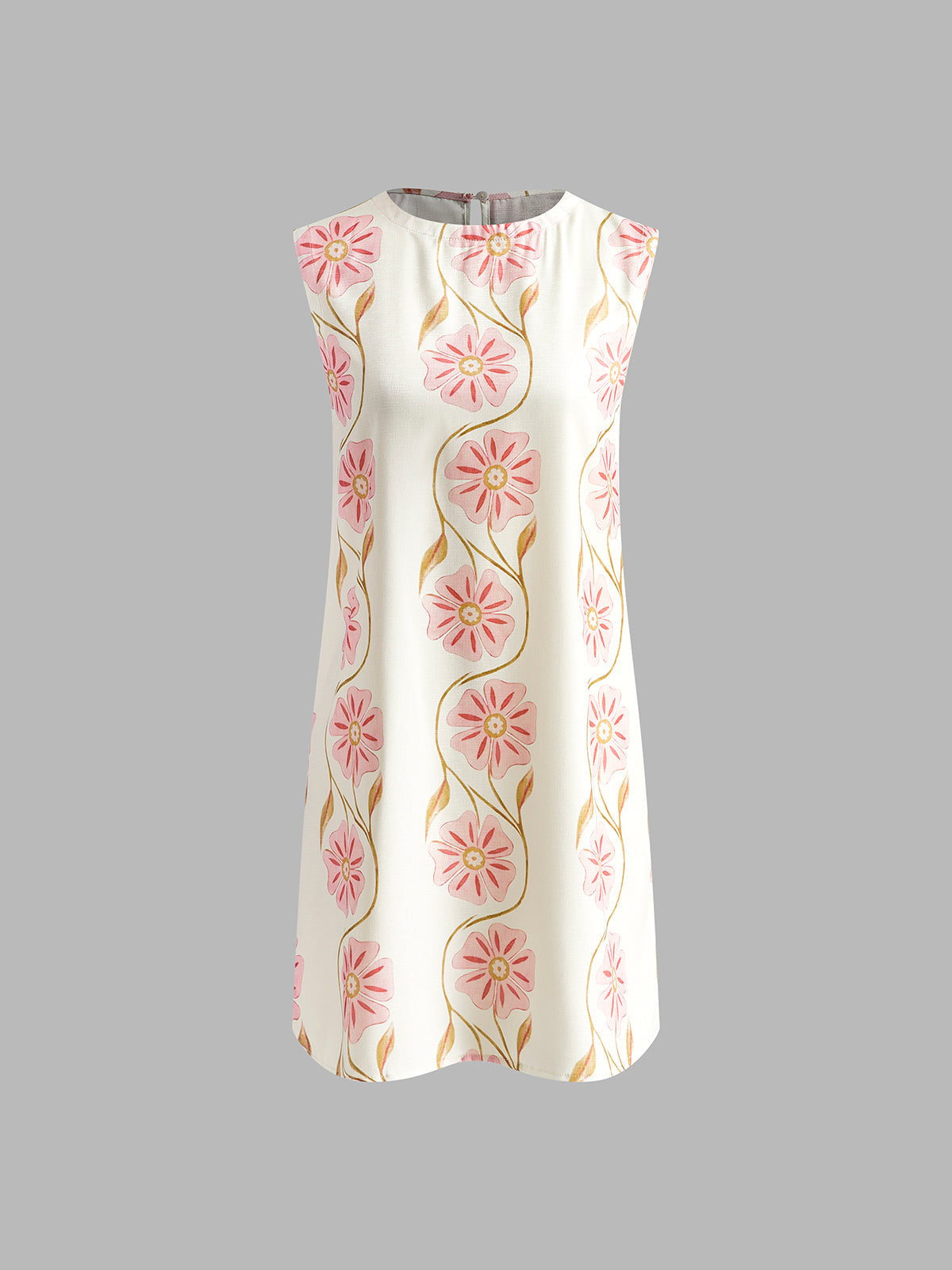 Romantic Print Sleeveless Short Dress — image 5