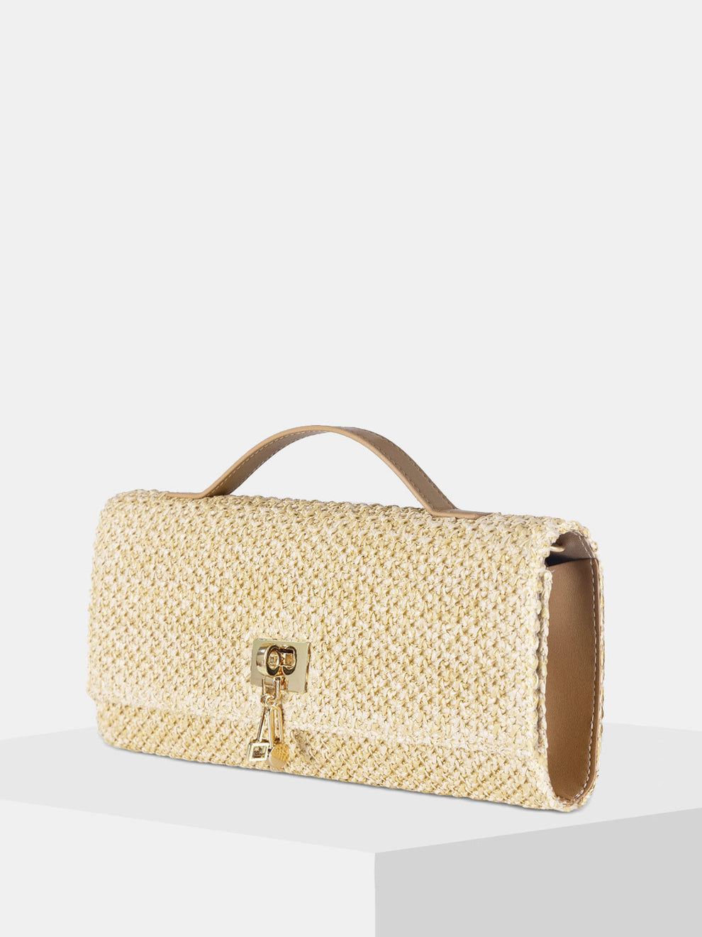 Straw Weave Crossbody Clutch Bag, image 4