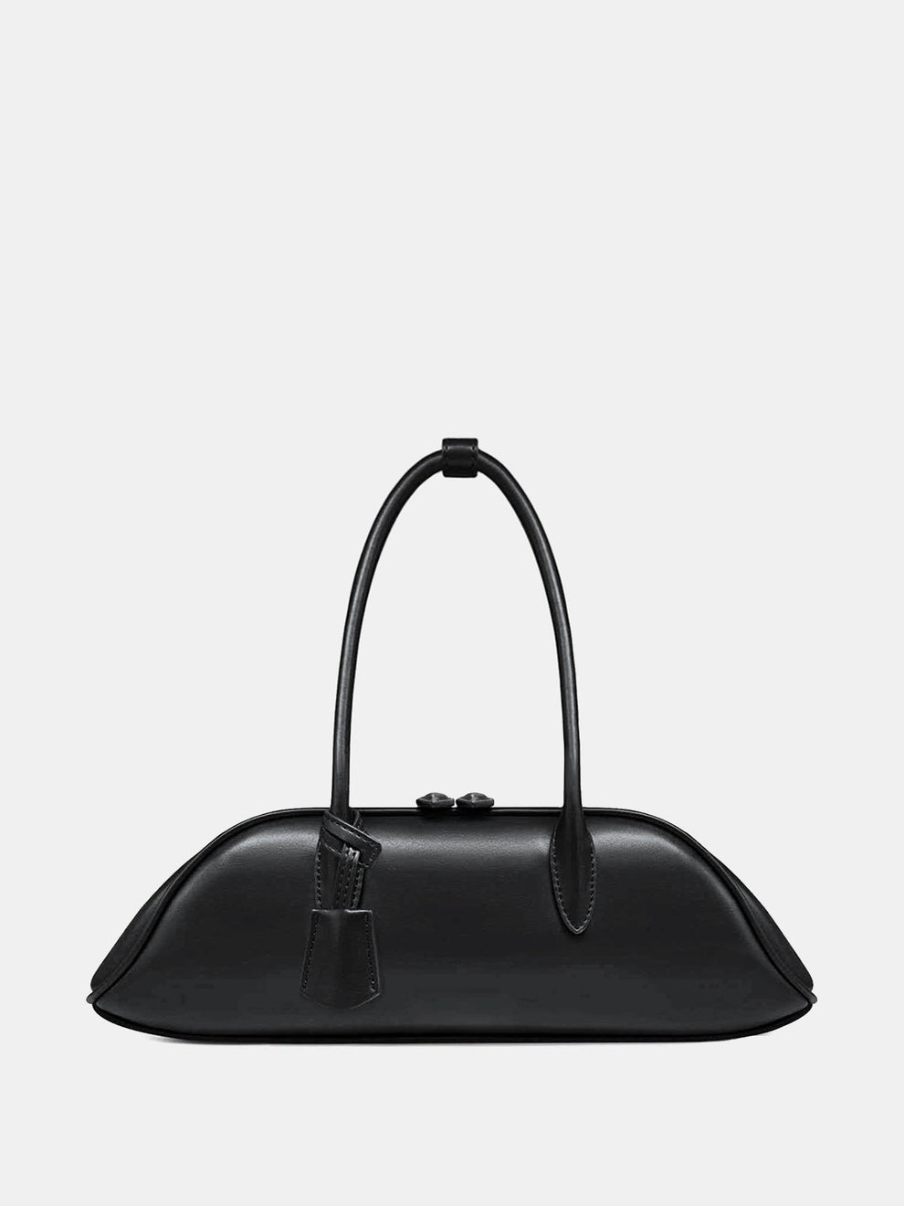 Minimalist Curved Zip‑Top Handbag, image 3