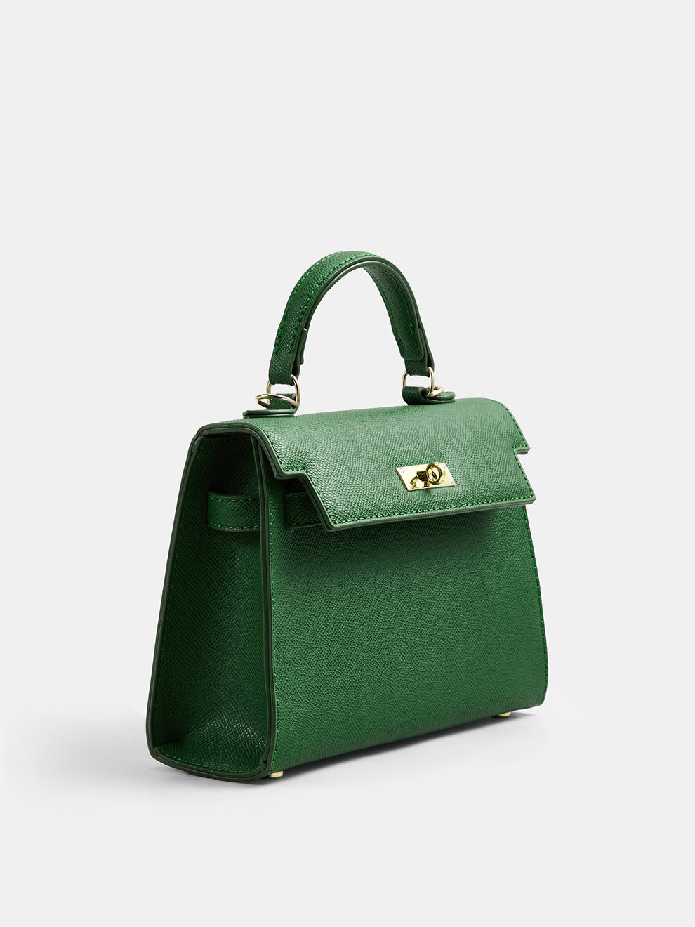 Crossbody Top‑Handle Lock Flap Handbag, image 3