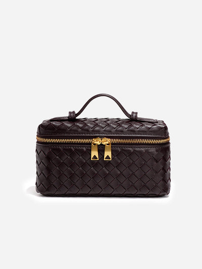 Woven PU Leather Box Bag, image 1
