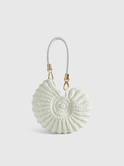 Crocheted Conch-Shaped Handbag, image 1