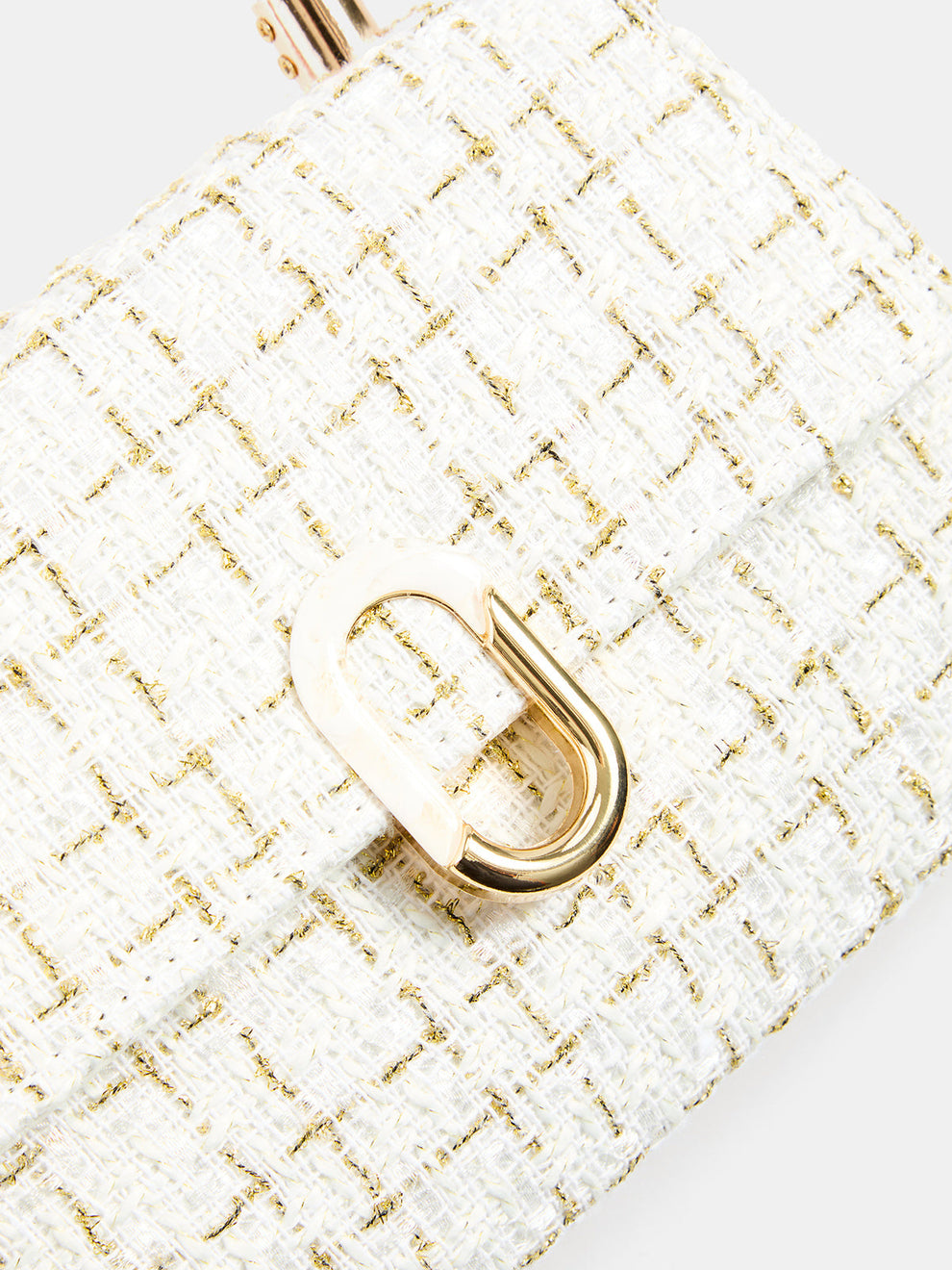 Tweed Plaid Top Handle Handbag, image 5
