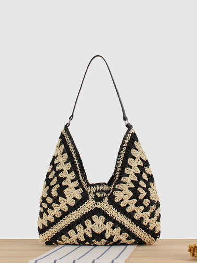 Vintage Crochet Macrame Shoulder Bag, image 1