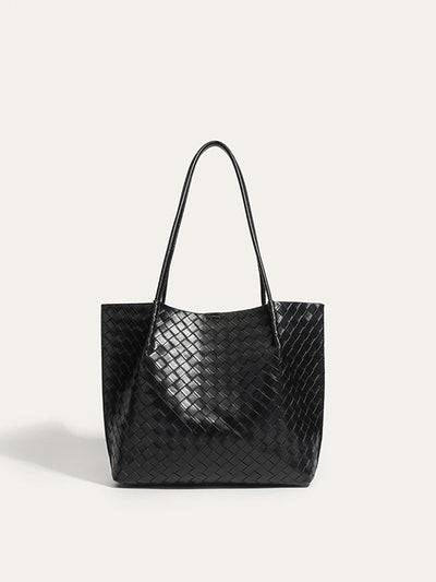 Woven PU Tote Bag, image 1