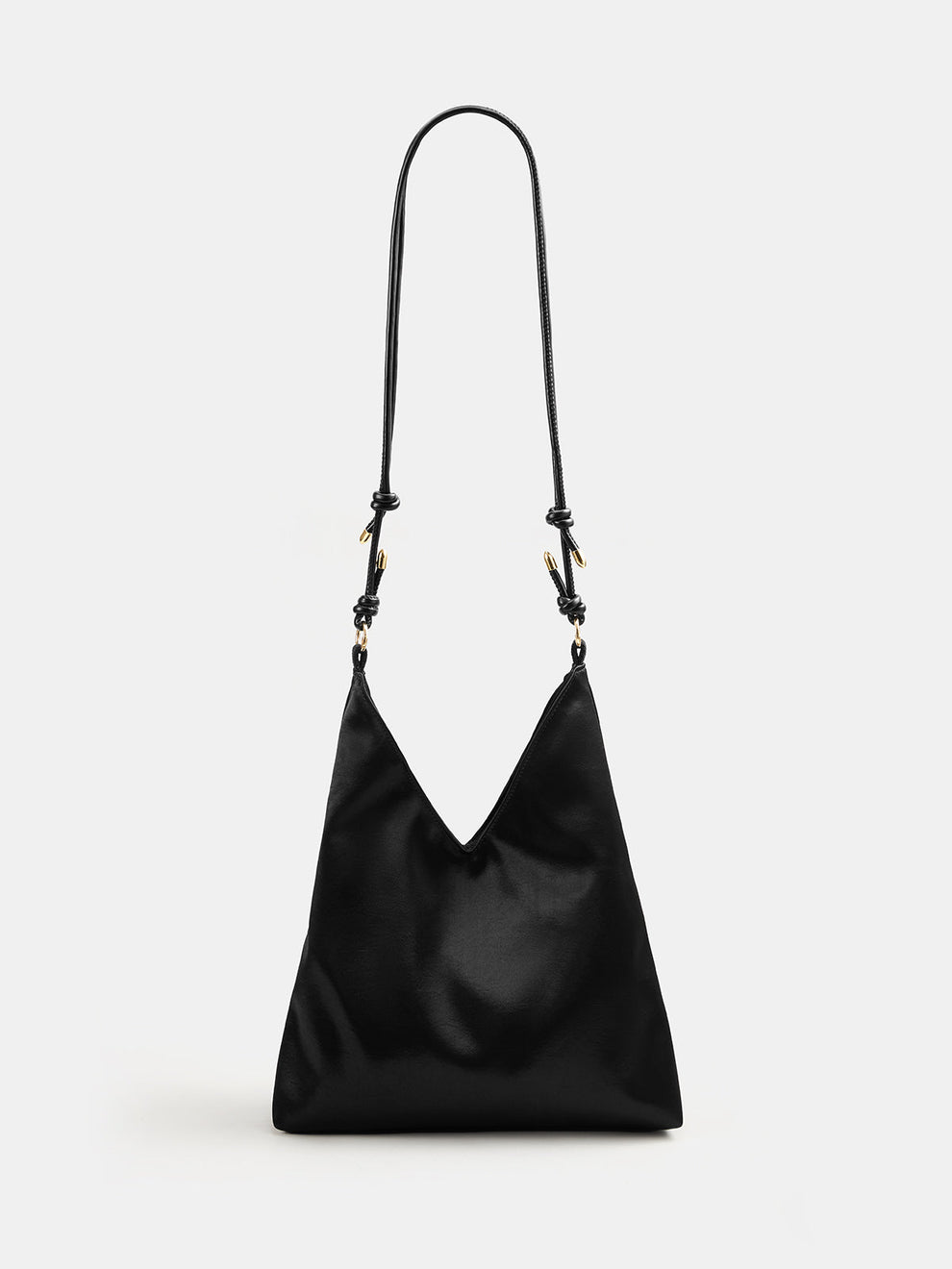 Knot‑Detail Soft Hobo Bag, image 2