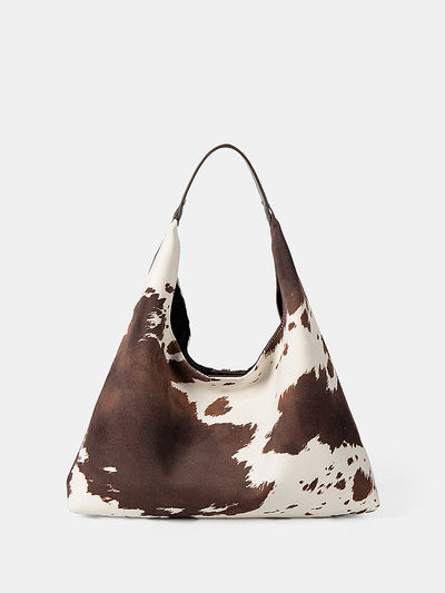 Cow Print Hobo Bag, image 1