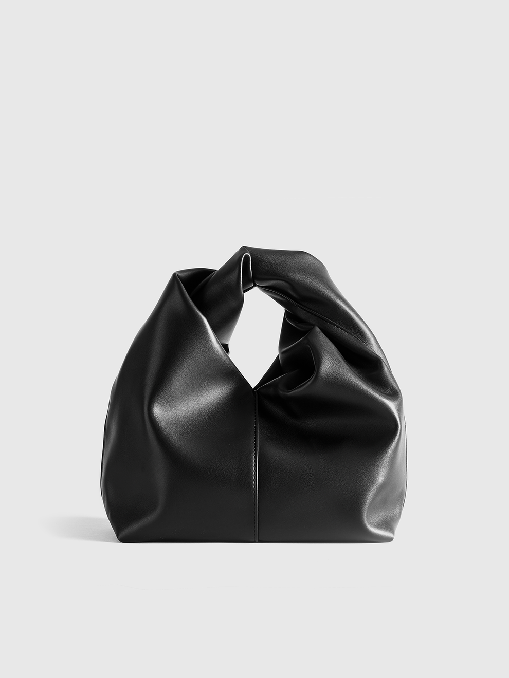 PU Leather Handbag with Twisted Top Handle, image 2