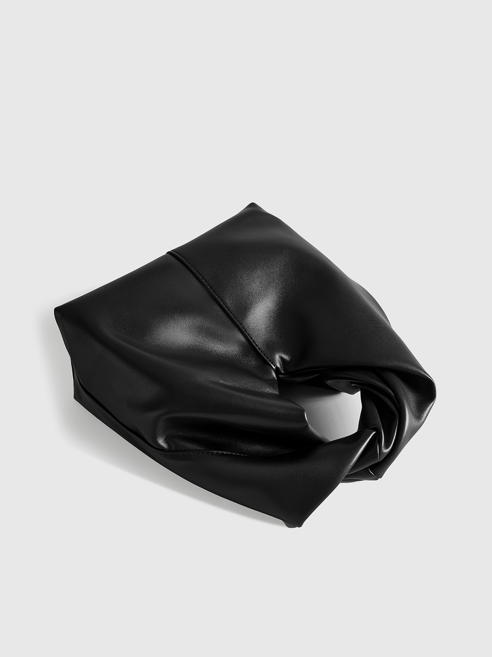 PU Leather Handbag with Twisted Top Handle, image 4