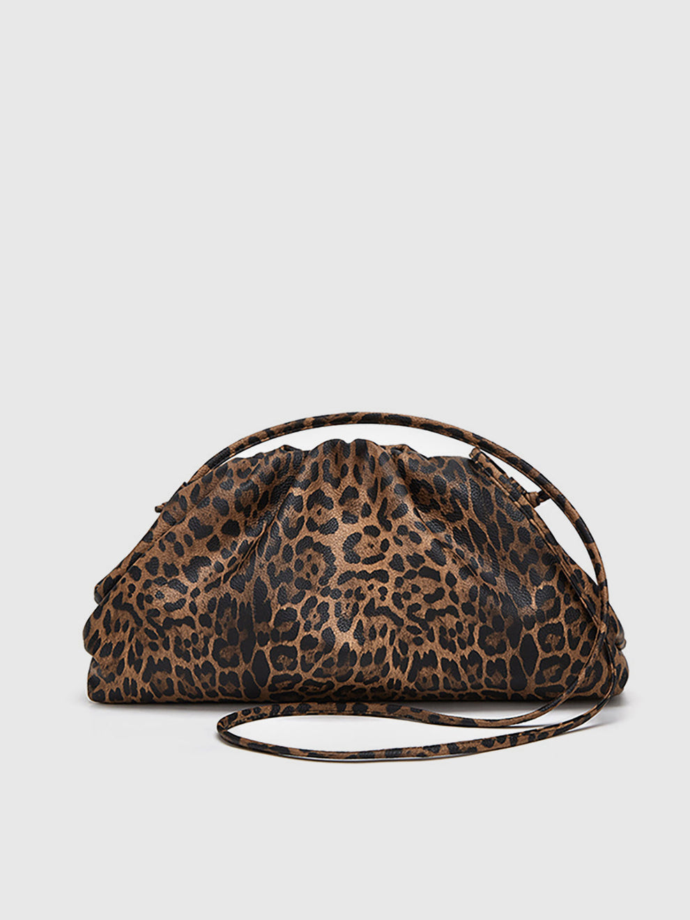 Leopard Print Ruched Cloud Bag, image 2