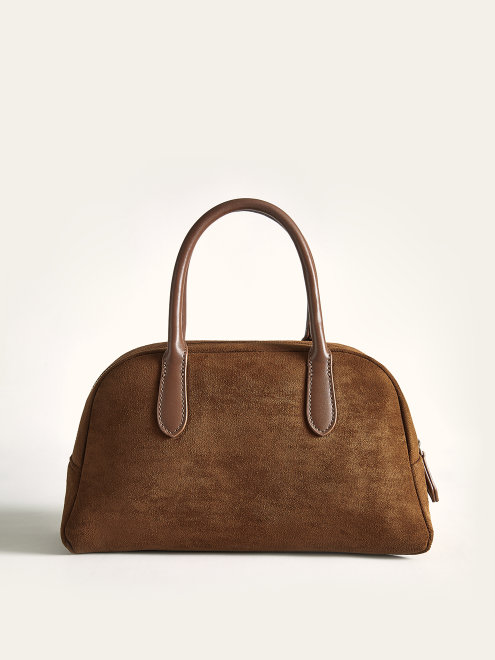 Suede Dome Top Handle Bag, image 2