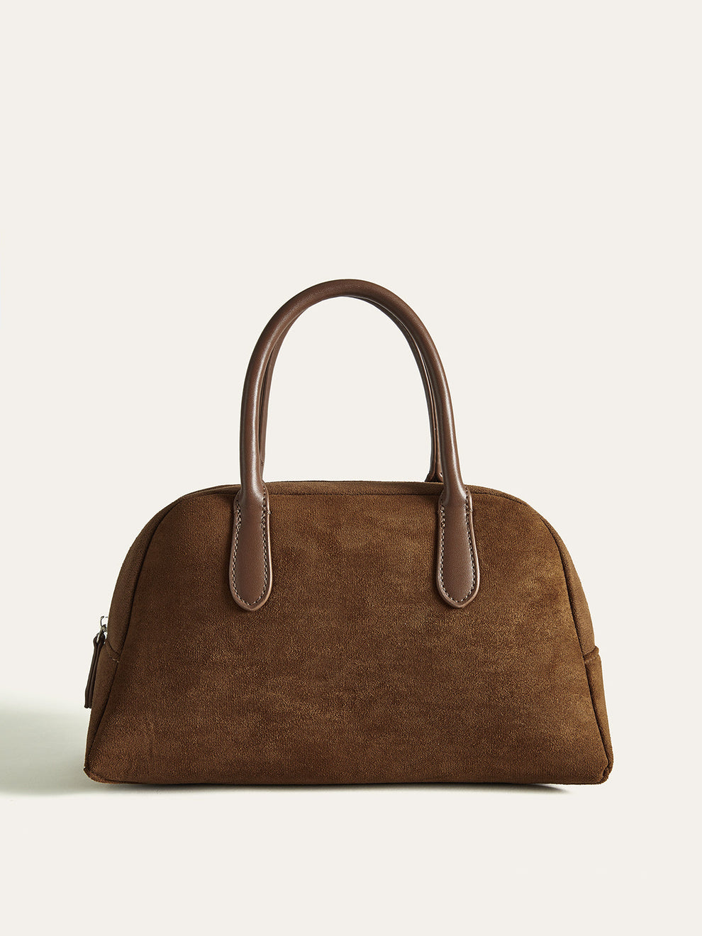 Suede Dome Top Handle Bag, image 4