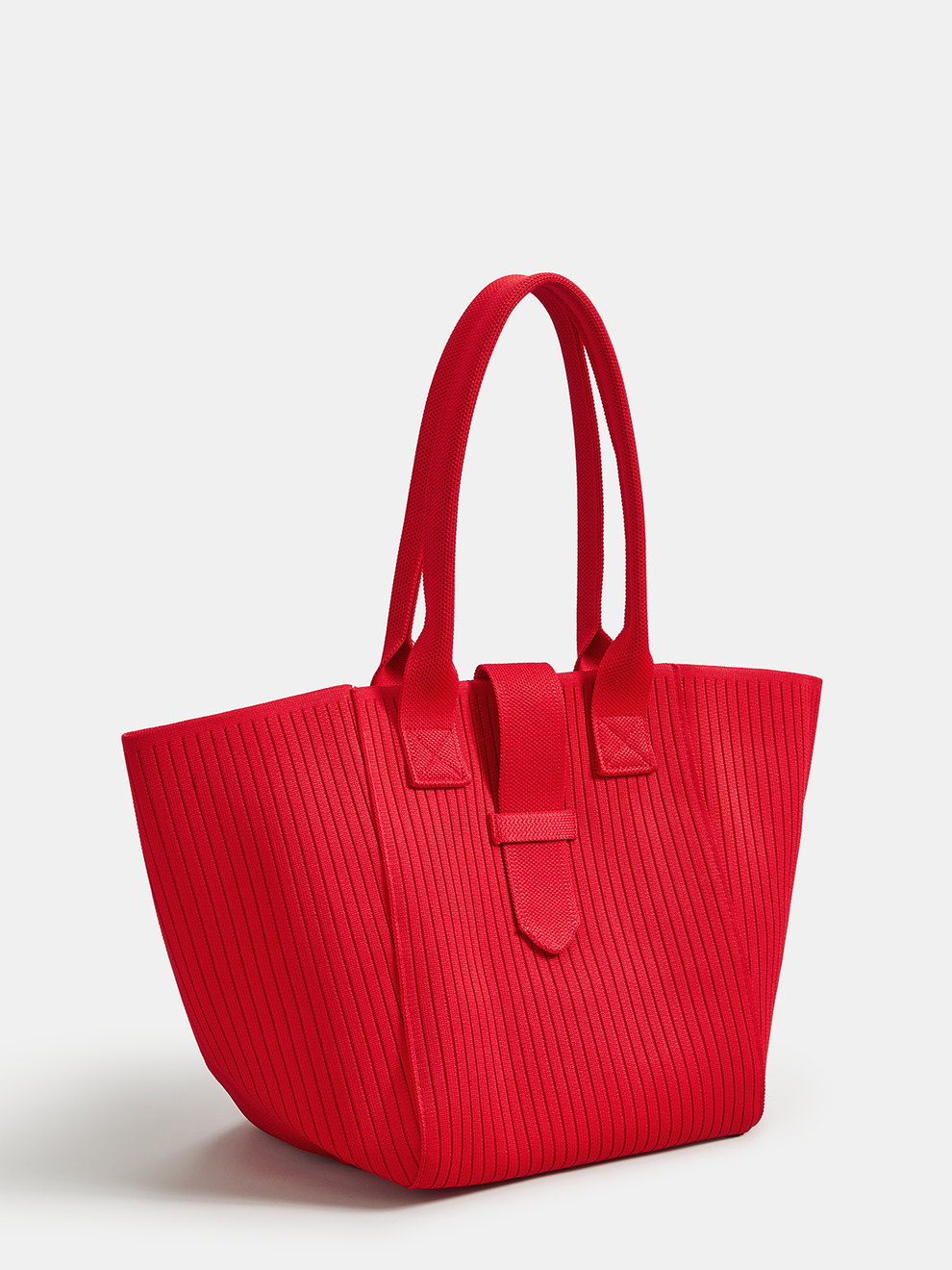 Ribbed Knitted Large Casual Tote Handbag, image 3